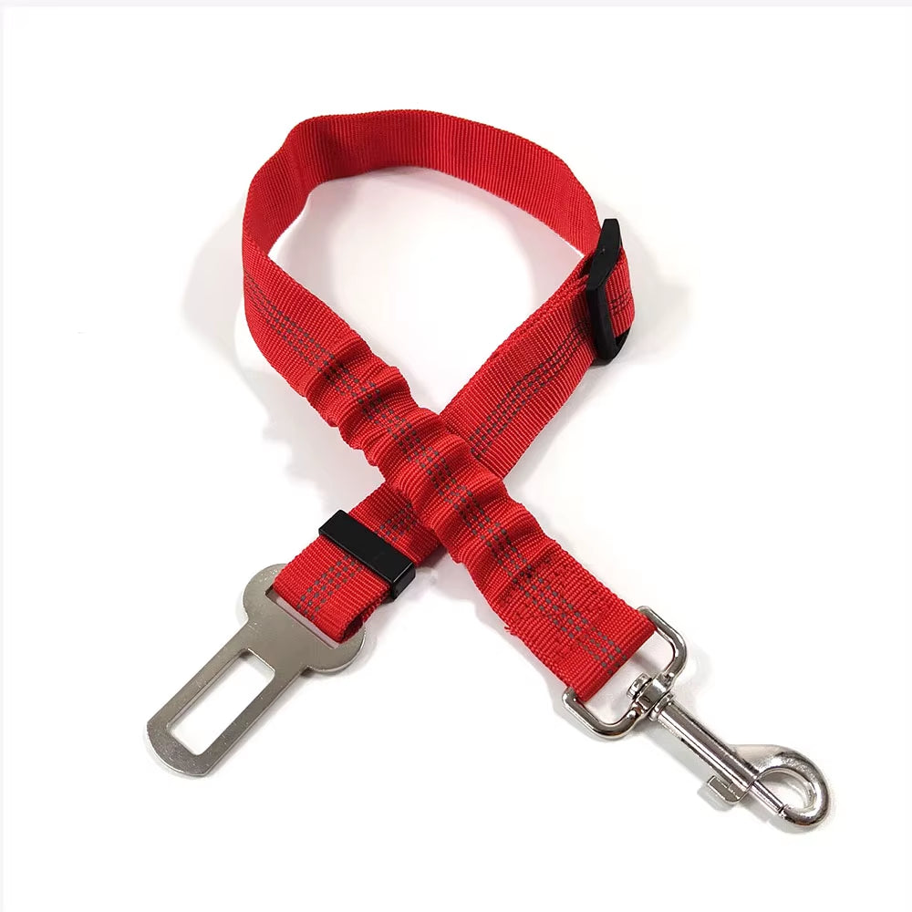 Dog Seat Belt Adjustable Pet Car Leash Harness Safety Leads for Vehicle Elastic Car Safety Belt