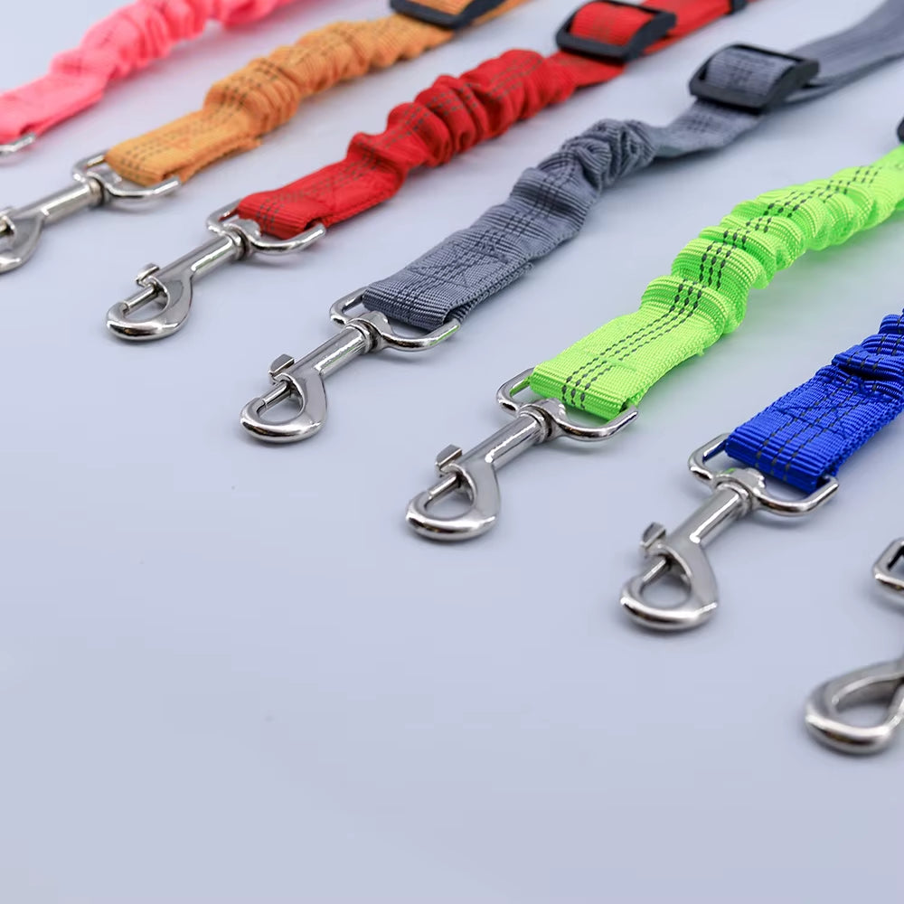 Dog Seat Belt Adjustable Pet Car Leash Harness Safety Leads for Vehicle Elastic Car Safety Belt