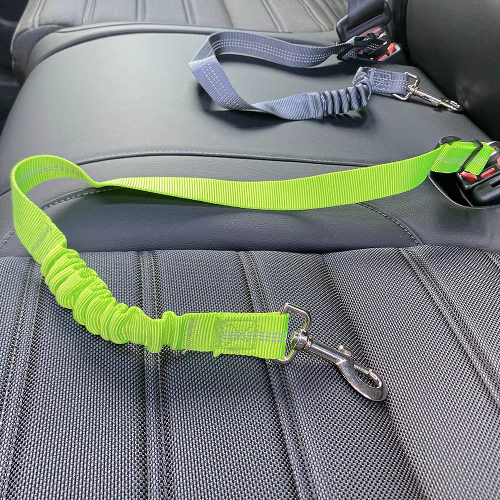 Dog Seat Belt Adjustable Pet Car Leash Harness Safety Leads for Vehicle Elastic Car Safety Belt