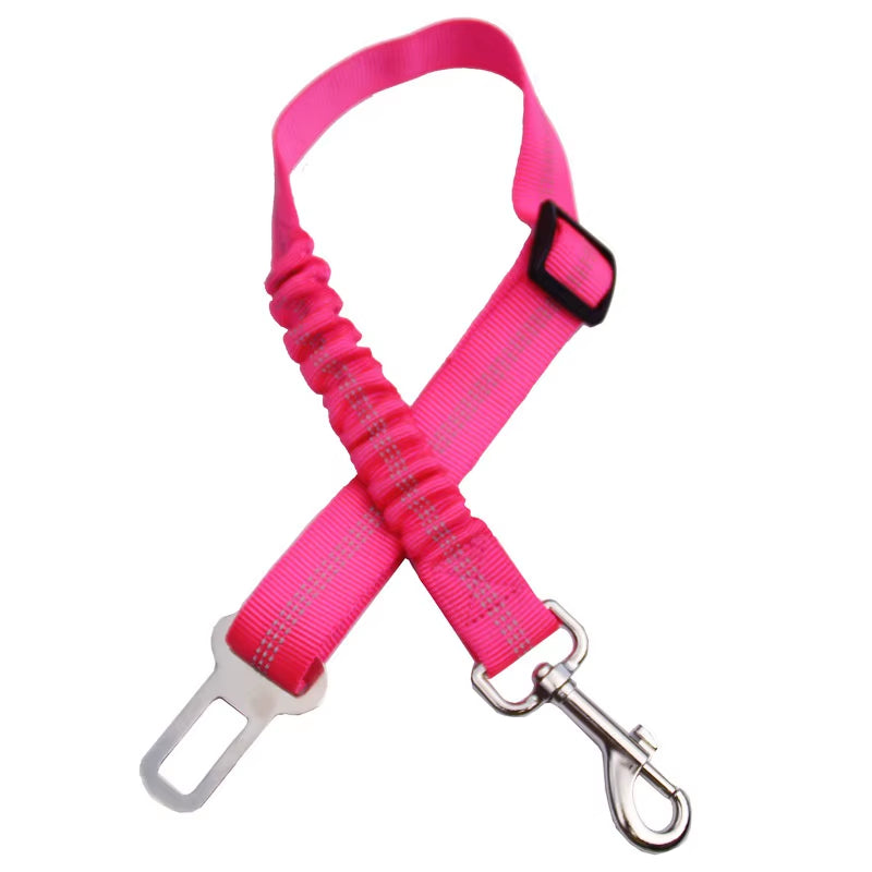 Dog Seat Belt Adjustable Pet Car Leash Harness Safety Leads for Vehicle Elastic Car Safety Belt